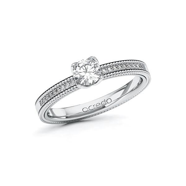 Verlobungsring in Weißgold 585 mit 0,4 ct. + zus. 0,1 ct. Brillant tw, si von acredo - A-10ZGKS-WW5-1SWDADZ Verlobungsring in Weißgold 585 mit 0,4 ct. + zus. 0,1 ct. Brillant tw, si von acredo - A-10ZGKS-WW5-1SWDADZ