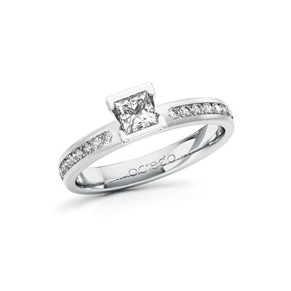 Verlobungsring in Weißgold 585 mit 0,4 ct. + zus. 0,24 ct. Prinzess-Diamant tw, vs tw, si von acredo - A-ZZR99-WW5-1R9YVAZ Verlobungsring in Weißgold 585 mit 0,4 ct. + zus. 0,24 ct. Prinzess-Diamant tw, vs tw, si von acredo - A-ZZR99-WW5-1R9YVAZ