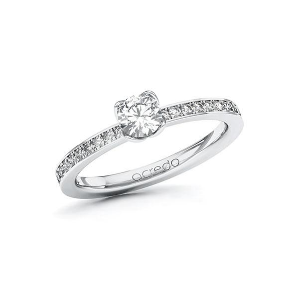 Verlobungsring in Weißgold 585 mit 0,4 ct. + zus. 0,2 ct. Brillant tw, si von acredo - A-ZZLLI-WW5-1R9P59Z Verlobungsring in Weißgold 585 mit 0,4 ct. + zus. 0,2 ct. Brillant tw, si von acredo - A-ZZLLI-WW5-1R9P59Z