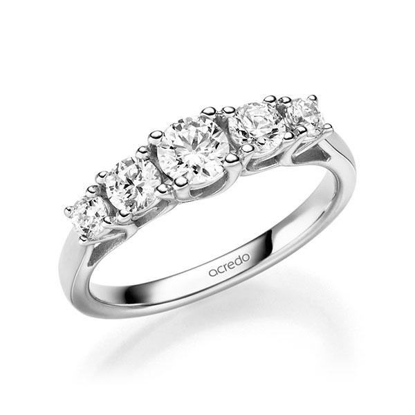 Verlobungsring in Weißgold 585 mit 0,4 ct. + zus. 0,6 ct. Brillant tw, si von acredo - A-13VAY3-W5-1XSXJJZ Verlobungsring in Weißgold 585 mit 0,4 ct. + zus. 0,6 ct. Brillant tw, si von acredo - A-13VAY3-W5-1XSXJJZ