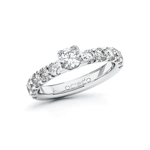 Verlobungsring in Weißgold 585 mit 0,4 ct. + zus. 1,08 ct. Brillant tw, si von acredo - A-10EJDA-WW5-1R84UKZ Verlobungsring in Weißgold 585 mit 0,4 ct. + zus. 1,08 ct. Brillant tw, si von acredo - A-10EJDA-WW5-1R84UKZ