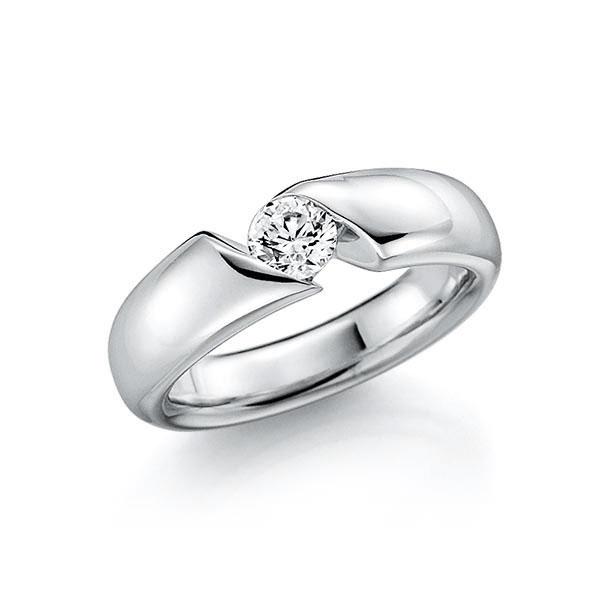 Verlobungsring in Weißgold 585 mit 0,5 ct. Brillant tw, si von 123gold - E-2UCRG-W5-1R7K5JZ Verlobungsring in Weißgold 585 mit 0,5 ct. Brillant tw, si von 123gold - E-2UCRG-W5-1R7K5JZ