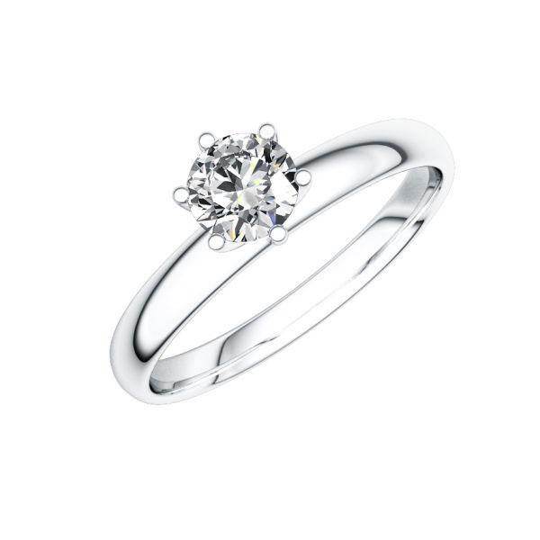 Verlobungsring in Weißgold 585 mit 0,5 ct. Brillant tw, si von 123gold - E-PWS2W-W5-1R7K5GZ Verlobungsring in Weißgold 585 mit 0,5 ct. Brillant tw, si von 123gold - E-PWS2W-W5-1R7K5GZ