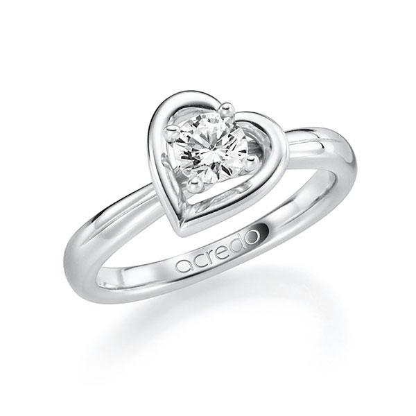 Verlobungsring in Weissgold 585 mit 0,5 ct. Brillant tw, si von acredo - A-EZJZR-W5-1R7K9KZ Verlobungsring in Weissgold 585 mit 0,5 ct. Brillant tw, si von acredo - A-EZJZR-W5-1R7K9KZ