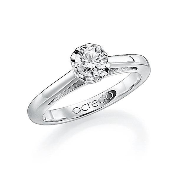 Verlobungsring in Weißgold 585 mit 0,5 ct. Brillant tw, si von acredo - A-F0RIG-W5-1R7K9KZ Verlobungsring in Weißgold 585 mit 0,5 ct. Brillant tw, si von acredo - A-F0RIG-W5-1R7K9KZ