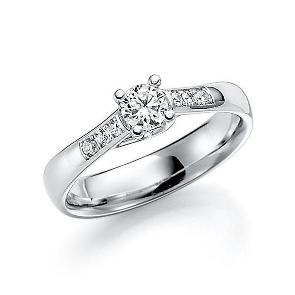 Verlobungsring in Weißgold 585 mit 0,5 ct. + zus. 0,12 ct. Brillant tw, si von 123gold - E-TSLCB-W5-1RE8HDZ Verlobungsring in Weißgold 585 mit 0,5 ct. + zus. 0,12 ct. Brillant tw, si von 123gold - E-TSLCB-W5-1RE8HDZ