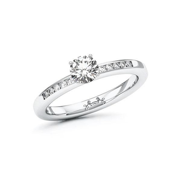 Verlobungsring in Weißgold 585 mit 0,5 ct. + zus. 0,1 ct. Brillant tw, si von Steinberg - Q-ZFGFQ-W5-1R7YNHZ Verlobungsring in Weißgold 585 mit 0,5 ct. + zus. 0,1 ct. Brillant tw, si von Steinberg - Q-ZFGFQ-W5-1R7YNHZ