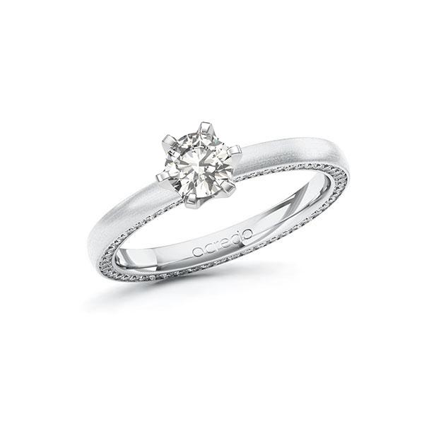 Verlobungsring in Weissgold 585 mit 0,5 ct. + zus. 0,29 ct. tw, si von acredo - A-ZWH9X-WW5-1X36ACZ Verlobungsring in Weissgold 585 mit 0,5 ct. + zus. 0,29 ct. tw, si von acredo - A-ZWH9X-WW5-1X36ACZ