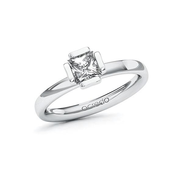 Verlobungsring in Weißgold 585 mit 0,7 ct. Prinzess-Diamant tw, vs von acredo - A-10G5B9-WW5-1R46SXZ Verlobungsring in Weißgold 585 mit 0,7 ct. Prinzess-Diamant tw, vs von acredo - A-10G5B9-WW5-1R46SXZ