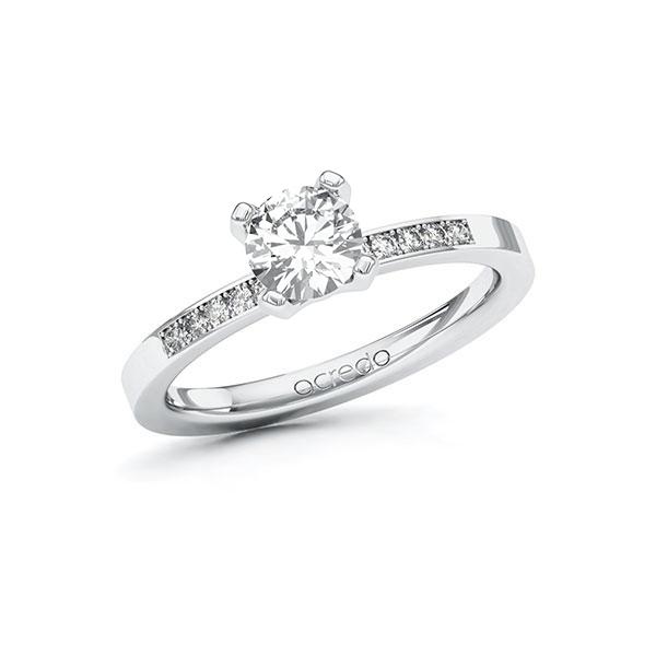 Verlobungsring in Weissgold 585 mit 0,7 ct. + zus. 0,1 ct. Brillant tw, si von acredo - A-10EYD4-WW5-1R7VRFZ Verlobungsring in Weissgold 585 mit 0,7 ct. + zus. 0,1 ct. Brillant tw, si von acredo - A-10EYD4-WW5-1R7VRFZ