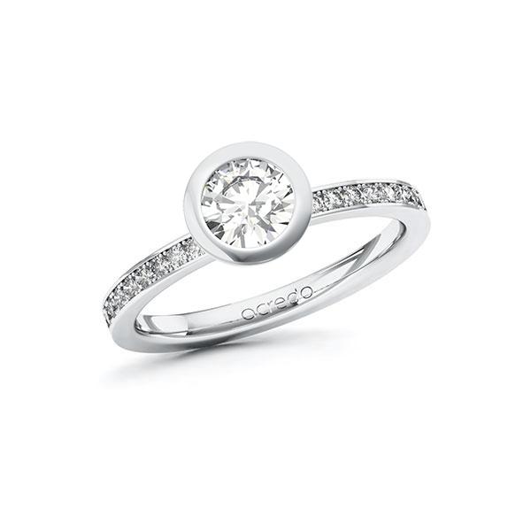 Verlobungsring in Weissgold 585 mit 0,7 ct. + zus. 0,2 ct. Brillant tw, si von acredo - A-10F7ZJ-WW5-1R7VQAZ Verlobungsring in Weissgold 585 mit 0,7 ct. + zus. 0,2 ct. Brillant tw, si von acredo - A-10F7ZJ-WW5-1R7VQAZ