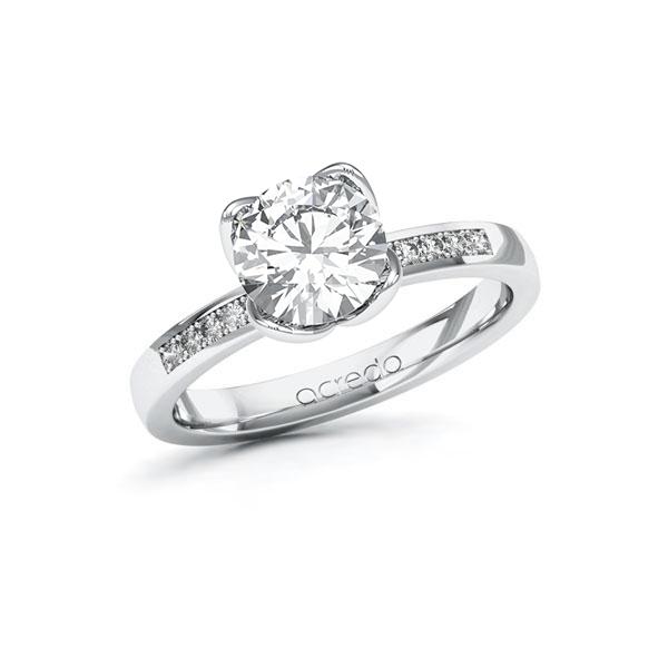 Verlobungsring in Weißgold 585 mit 1,5 ct. + zus. 0,1 ct. Brillant tw, si von acredo - A-109YV8-WW5-1RU4FPZ Verlobungsring in Weißgold 585 mit 1,5 ct. + zus. 0,1 ct. Brillant tw, si von acredo - A-109YV8-WW5-1RU4FPZ