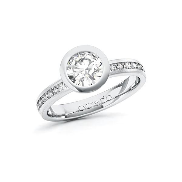 Verlobungsring in Weißgold 585 mit 1 ct. + zus. 0,24 ct. Brillant tw, vs tw, si von acredo - A-13MVA8-WW5-1R9Q7VZ Verlobungsring in Weißgold 585 mit 1 ct. + zus. 0,24 ct. Brillant tw, vs tw, si von acredo - A-13MVA8-WW5-1R9Q7VZ