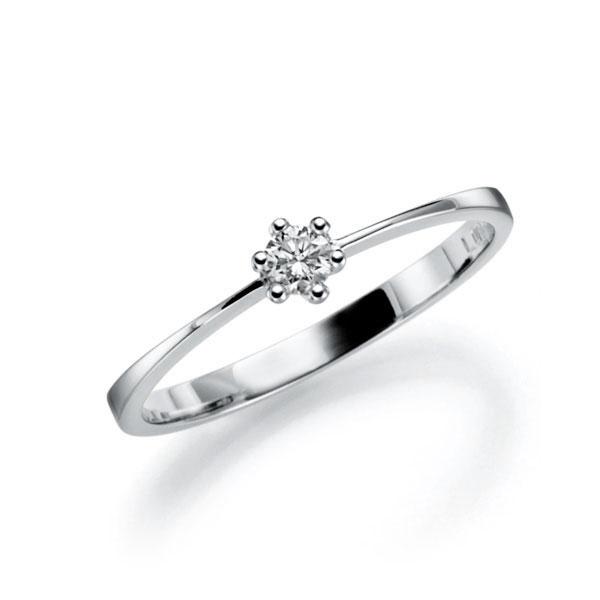 Verlobungsring in Weissgold 585 mit zus. 0,05 ct. Brillant tw, si von 123gold - E-2TVC9-W5-1TTPZZ Verlobungsring in Weissgold 585 mit zus. 0,05 ct. Brillant tw, si von 123gold - E-2TVC9-W5-1TTPZZ