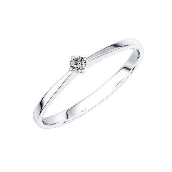 Verlobungsring in Weissgold 585 mit zus. 0,05 ct. Brillant tw, si von 123gold - E-TZW6R-W5-1UASEZ Verlobungsring in Weissgold 585 mit zus. 0,05 ct. Brillant tw, si von 123gold - E-TZW6R-W5-1UASEZ