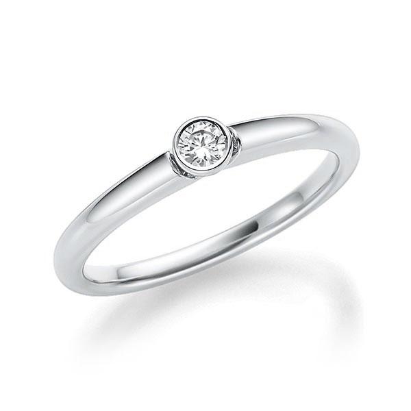 Verlobungsring in Weißgold 585 mit zus. 0,08 ct. Brillant tw, si von Steinberg - Q-ZFGMM-W5-1U1244Z Verlobungsring in Weißgold 585 mit zus. 0,08 ct. Brillant tw, si von Steinberg - Q-ZFGMM-W5-1U1244Z