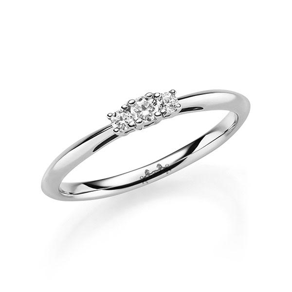 Verlobungsring in Weißgold 585 mit zus. 0,11 ct. Brillant tw, si tw, vs von Steinberg - Q-11NP2T-W5-1U3CITZ Verlobungsring in Weißgold 585 mit zus. 0,11 ct. Brillant tw, si tw, vs von Steinberg - Q-11NP2T-W5-1U3CITZ
