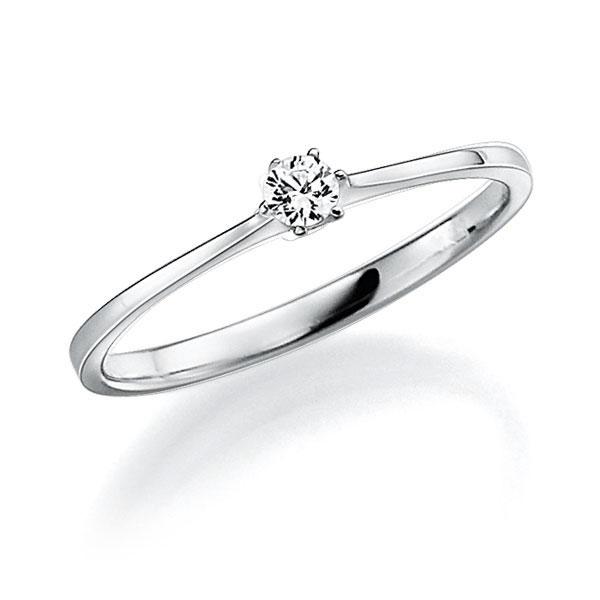 Verlobungsring in Weißgold 585 mit zus. 0,12 ct. Brillant tw, vs von Steinberg - C-TMAZL-W5-1TMWPZ Verlobungsring in Weißgold 585 mit zus. 0,12 ct. Brillant tw, vs von Steinberg - C-TMAZL-W5-1TMWPZ