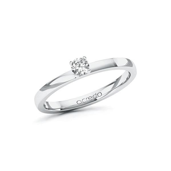 Verlobungsring in Weißgold 585 mit zus. 0,15 ct. Brillant tw, si von acredo - A-ZWGP6-WW5-1R1RBVZ Verlobungsring in Weißgold 585 mit zus. 0,15 ct. Brillant tw, si von acredo - A-ZWGP6-WW5-1R1RBVZ