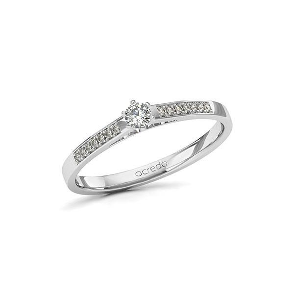 Verlobungsring in Weissgold 585 mit zus. 0,17 ct. Brillant tw, si von acredo - A-11LS9E-WW5-1TVPQIZ Verlobungsring in Weissgold 585 mit zus. 0,17 ct. Brillant tw, si von acredo - A-11LS9E-WW5-1TVPQIZ
