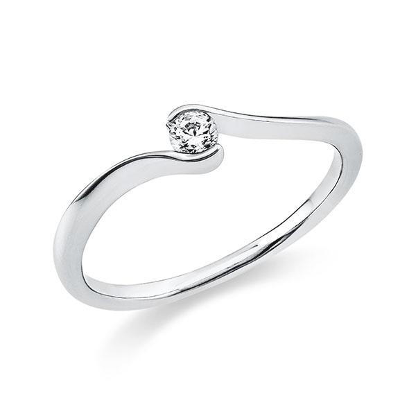 Verlobungsring in Weißgold 585 mit zus. 0,1 ct. Brillant tw, si - BD-13G0FL-W5-2Q6FIZ Verlobungsring in Weißgold 585 mit zus. 0,1 ct. Brillant tw, si - BD-13G0FL-W5-2Q6FIZ