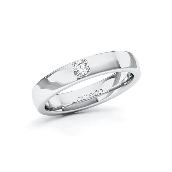 Verlobungsring in Weißgold 585 mit zus. 0,1 ct. Brillant tw, si von acredo - A-ZYQA5-WW5-33LNPZ Verlobungsring in Weißgold 585 mit zus. 0,1 ct. Brillant tw, si von acredo - A-ZYQA5-WW5-33LNPZ