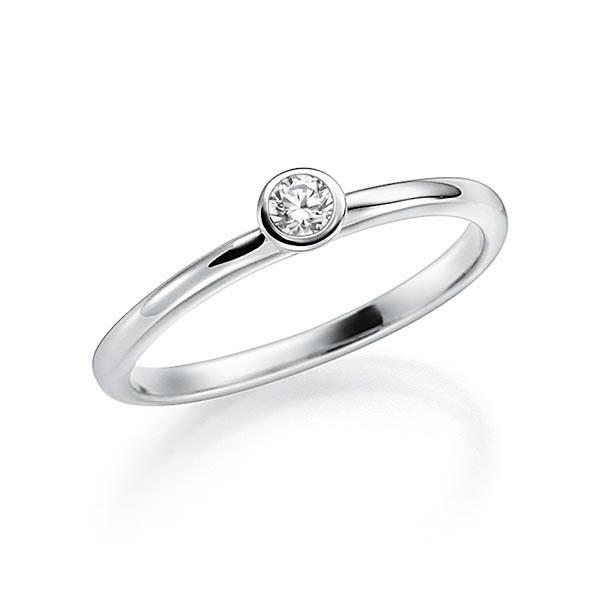 Verlobungsring in Weißgold 585 mit zus. 0,1 ct. Brillant tw, si von Steinberg - C-UGW5G-W5-1FX4ZWZ Verlobungsring in Weißgold 585 mit zus. 0,1 ct. Brillant tw, si von Steinberg - C-UGW5G-W5-1FX4ZWZ