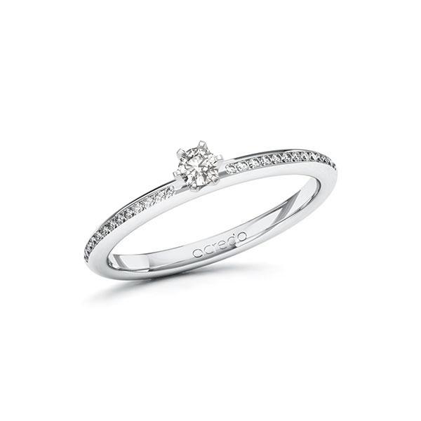 Verlobungsring in Weißgold 585 mit zus. 0,23 ct. tw, si von acredo - A-ZWH8Y-WW5-1X35R8Z Verlobungsring in Weißgold 585 mit zus. 0,23 ct. tw, si von acredo - A-ZWH8Y-WW5-1X35R8Z