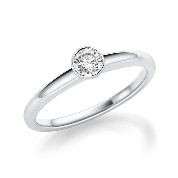 Verlobungsring in Weissgold 585 mit zus. 0,25 ct. Brillant tw, si von Steinberg - Q-ZFGTS-W5-1U125DZ Verlobungsring in Weissgold 585 mit zus. 0,25 ct. Brillant tw, si von Steinberg - Q-ZFGTS-W5-1U125DZ