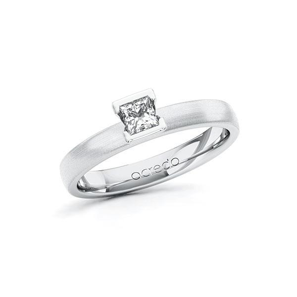 Verlobungsring in Weißgold 585 mit zus. 0,25 ct. Prinzess-Diamant tw, si von acredo - A-10G5CQ-WW5-1R471TZ Verlobungsring in Weißgold 585 mit zus. 0,25 ct. Prinzess-Diamant tw, si von acredo - A-10G5CQ-WW5-1R471TZ