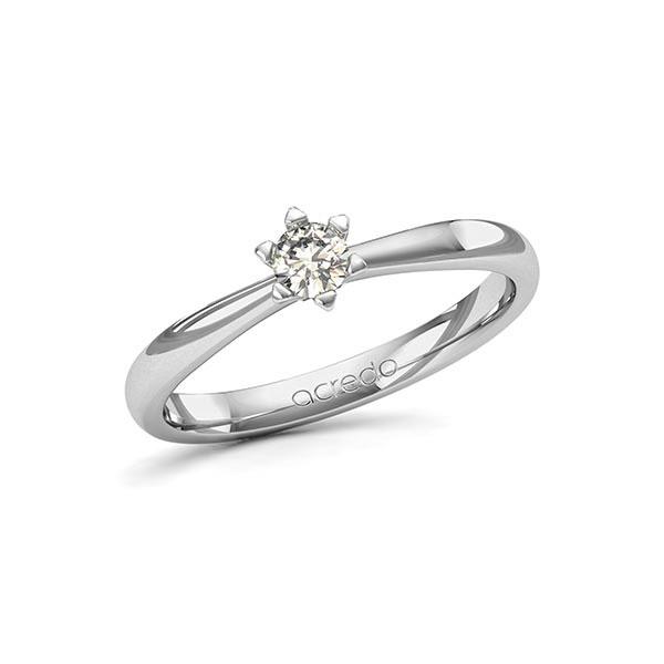 Verlobungsring in Weißgold 585 mit zus. 0,2 ct. Brillant tw, si von acredo - A-11JR1K-W5-1TNAQZ Verlobungsring in Weißgold 585 mit zus. 0,2 ct. Brillant tw, si von acredo - A-11JR1K-W5-1TNAQZ