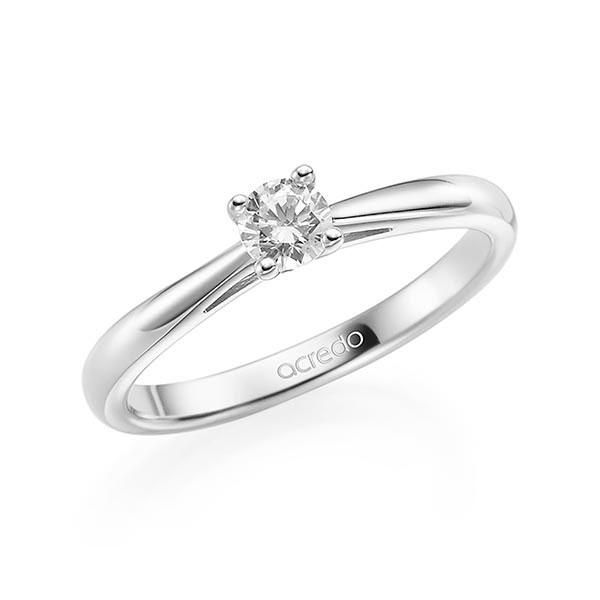 Verlobungsring in Weißgold 585 mit zus. 0,2 ct. Brillant tw, si von acredo - A-ZI8B8-W5-1TWF3Z Verlobungsring in Weißgold 585 mit zus. 0,2 ct. Brillant tw, si von acredo - A-ZI8B8-W5-1TWF3Z