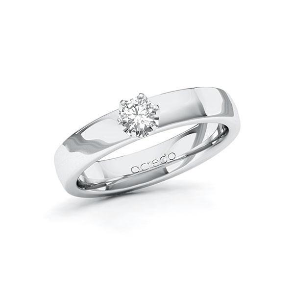 Verlobungsring in Weißgold 585 mit zus. 0,2 ct. Brillant tw, si von acredo - A-ZYQAD-WW5-GEZEBZ Verlobungsring in Weißgold 585 mit zus. 0,2 ct. Brillant tw, si von acredo - A-ZYQAD-WW5-GEZEBZ