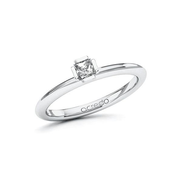 Verlobungsring in Weißgold 585 mit zus. 0,2 ct. Prinzess-Diamant tw, si von acredo - A-ZYTXF-WW5-1R0P6QZ Verlobungsring in Weißgold 585 mit zus. 0,2 ct. Prinzess-Diamant tw, si von acredo - A-ZYTXF-WW5-1R0P6QZ