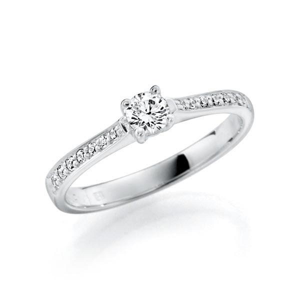 Verlobungsring in Weißgold 585 mit zus. 0,34 ct. Brillant tw, si von 123GOLD - E-S98NR-W5-1PWRVFZ Verlobungsring in Weißgold 585 mit zus. 0,34 ct. Brillant tw, si von 123GOLD - E-S98NR-W5-1PWRVFZ