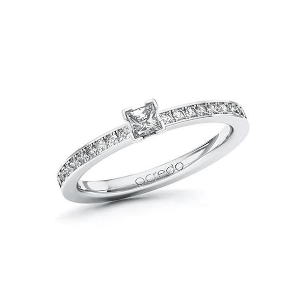 Verlobungsring in Weissgold 585 mit zus. 0,35 ct. Prinzess-Diamant tw, si von acredo - A-10FK7J-WW5-1R84HSZ Verlobungsring in Weissgold 585 mit zus. 0,35 ct. Prinzess-Diamant tw, si von acredo - A-10FK7J-WW5-1R84HSZ