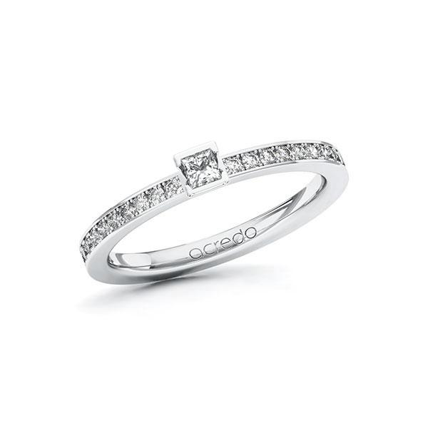 Verlobungsring in Weißgold 585 mit zus. 0,3 ct. Prinzess-Diamant tw, si von acredo - A-ZYPAB-WW5-1R84HHZ Verlobungsring in Weißgold 585 mit zus. 0,3 ct. Prinzess-Diamant tw, si von acredo - A-ZYPAB-WW5-1R84HHZ