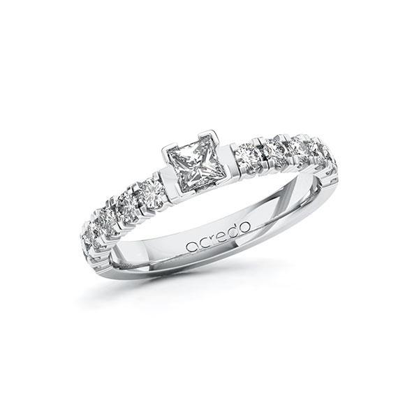 Verlobungsring in Weißgold 585 mit zus. 0,73 ct. Prinzess-Diamant tw, vs tw, si von acredo - A-ZYKV1-WW5-1R7UP5Z Verlobungsring in Weißgold 585 mit zus. 0,73 ct. Prinzess-Diamant tw, vs tw, si von acredo - A-ZYKV1-WW5-1R7UP5Z
