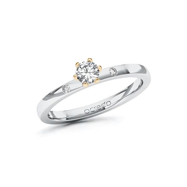 Verlobungsring in Weißgold 585 Roségold 585 mit zus. 0,27 ct. Brillant tw, si von acredo - A-ZYNW8-WE5-1R833DZ Verlobungsring in Weißgold 585 Roségold 585 mit zus. 0,27 ct. Brillant tw, si von acredo - A-ZYNW8-WE5-1R833DZ