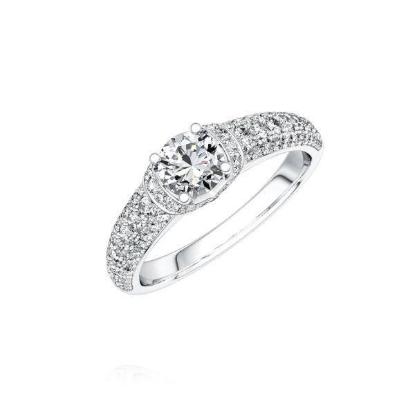 Verlobungsring in Weißgold 750 mit 0,3 ct. + zus. 1 ct. Brillant tw, si tw, vs von Steinberg - Q-M2ZQR-W7-1RCCFCZ Verlobungsring in Weißgold 750 mit 0,3 ct. + zus. 1 ct. Brillant tw, si tw, vs von Steinberg - Q-M2ZQR-W7-1RCCFCZ