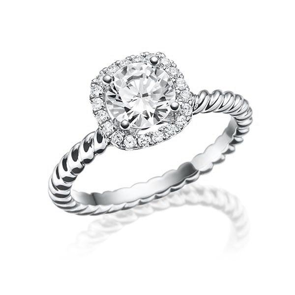 Verlobungsring in Weißgold 750 mit 0,4 ct. + zus. 0,15 ct. Brillant tw, si tw, vs von Steinberg - Q-ZKYFB-W7-1R9AVBZ Verlobungsring in Weißgold 750 mit 0,4 ct. + zus. 0,15 ct. Brillant tw, si tw, vs von Steinberg - Q-ZKYFB-W7-1R9AVBZ