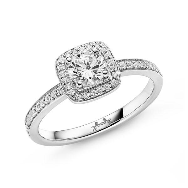 Verlobungsring in Weißgold 750 mit 0,5 ct. + zus. 0,146 ct. Brillant tw, si tw, vs von Steinberg - Q-11QN1I-W7-1U1PLSZ Verlobungsring in Weißgold 750 mit 0,5 ct. + zus. 0,146 ct. Brillant tw, si tw, vs von Steinberg - Q-11QN1I-W7-1U1PLSZ