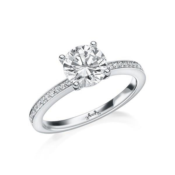 Verlobungsring in Weißgold 750 mit 1 ct. + zus. 0,08 ct. Brillant tw, si tw, vs von Steinberg - Q-11R9H5-W7-1SIUK7Z Verlobungsring in Weißgold 750 mit 1 ct. + zus. 0,08 ct. Brillant tw, si tw, vs von Steinberg - Q-11R9H5-W7-1SIUK7Z