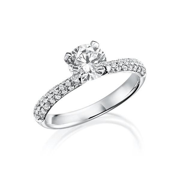 Verlobungsring in Weißgold 750 mit 1 ct. + zus. 0,51 ct. Brillant tw, si tw, vs von Steinberg - Q-J3N5L-W7-1R7MUWZ Verlobungsring in Weißgold 750 mit 1 ct. + zus. 0,51 ct. Brillant tw, si tw, vs von Steinberg - Q-J3N5L-W7-1R7MUWZ