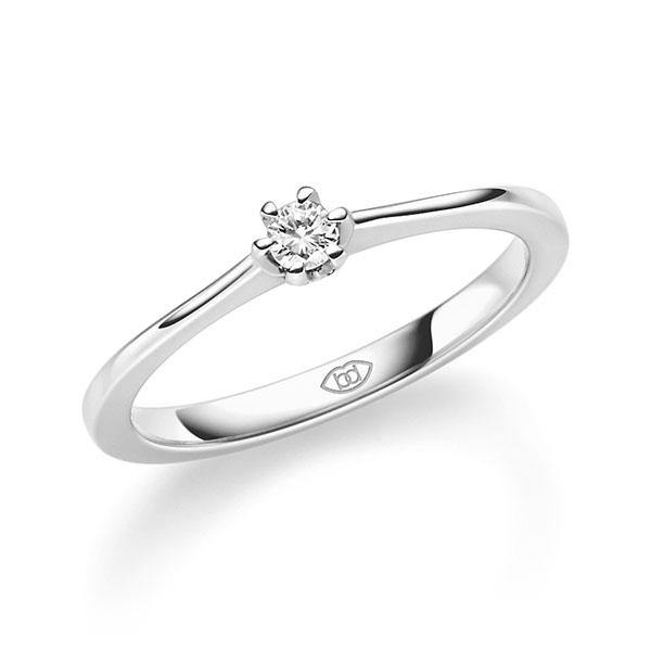 Verlobungsring in Weißgold 750 mit zus. 0,08 ct. Brillant tw, si - BD-11TY9F-W7-1VKJ2QZ Verlobungsring in Weißgold 750 mit zus. 0,08 ct. Brillant tw, si - BD-11TY9F-W7-1VKJ2QZ