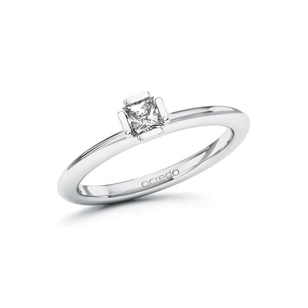 Verlobungsring in Weißgold 750 mit zus. 0,25 ct. Prinzess-Diamant tw, si von acredo - A-10DX6S-WW7-1QLNDWZ Verlobungsring in Weißgold 750 mit zus. 0,25 ct. Prinzess-Diamant tw, si von acredo - A-10DX6S-WW7-1QLNDWZ