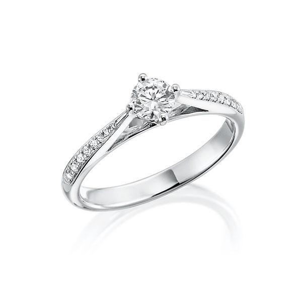 Verlobungsring in Weißgold 750 mit zus. 0,34 ct. Brillant tw, si tw, vs von Steinberg - Q-TLEBB-W7-1E5BQLZ Verlobungsring in Weißgold 750 mit zus. 0,34 ct. Brillant tw, si tw, vs von Steinberg - Q-TLEBB-W7-1E5BQLZ