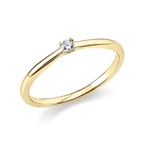 Verlovingsring in geelgoud 14 kt. met in totaal 0,05 ct. Briljant tw/si - BD-13FL32-G5-1XA3TGZ Verlovingsring in geelgoud 14 kt. met in totaal 0,05 ct. Briljant tw/si - BD-13FL32-G5-1XA3TGZ