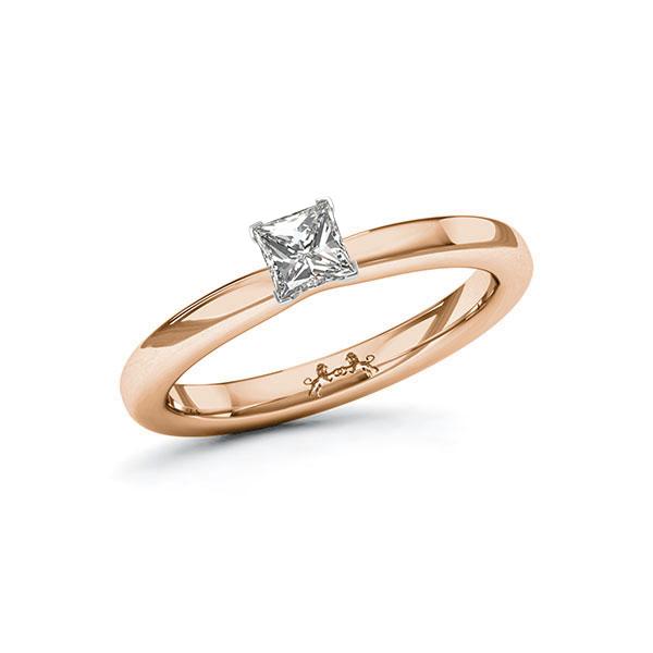 Verlovingsring in roodgoud 14 kt. witgoud 18 kt. met 0,4 ct. Princess-Diamant tw,vs van Steinberg - Q-ZT6E4-R5-UZDH6Z Verlovingsring in roodgoud 14 kt. witgoud 18 kt. met 0,4 ct. Princess-Diamant tw,vs van Steinberg - Q-ZT6E4-R5-UZDH6Z