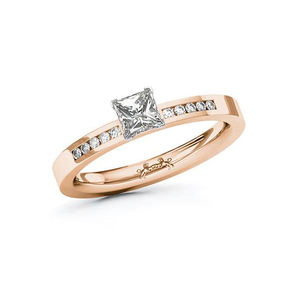 Verlovingsring in roodgoud 14 kt. witgoud 18 kt. met 0,5 ct. + in totaal 0,1 ct. Princess-Diamant tw,vs tw/si van Steinberg - Q-10AQB1-R5-1QBM8KZ Verlovingsring in roodgoud 14 kt. witgoud 18 kt. met 0,5 ct. + in totaal 0,1 ct. Princess-Diamant tw,vs tw/si van Steinberg - Q-10AQB1-R5-1QBM8KZ